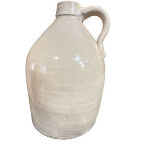 Antique 1 Gallon Stoneware Jug Salt Glaze Farmhouse Primitive Crock